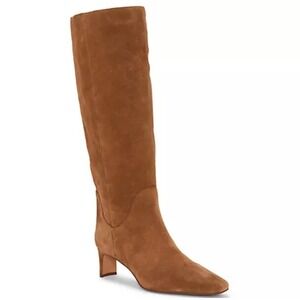 Vince Camuto Size 6 Chestnut Brown Suede Leather Knee High Heel Boots NEW Avriah